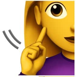Emoji für taube Person