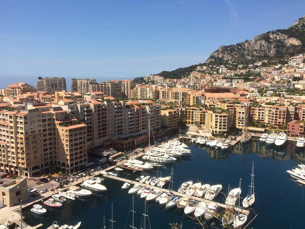 Monaco - Blick von oben auf den Hafen